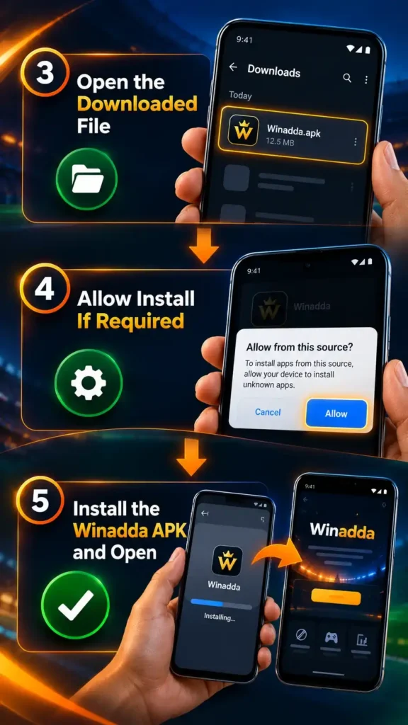 winadda apk complete steps to download app