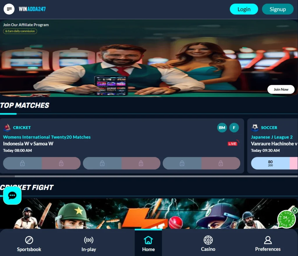 Winadda Official Dashboard